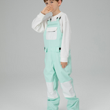 Ski Wear Snowboard Gear Color-Block Kids Ski Bib