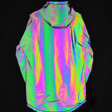 Techwear Colorful Reflective Hooded Jacket