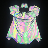 Techwear Colorful Reflective Hooded Jacket