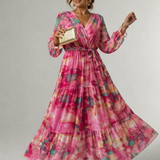 Sage | Floral Wrap Dress