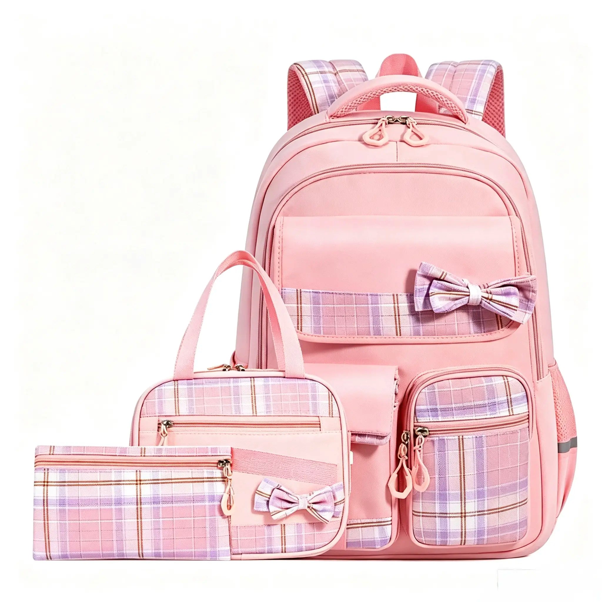 3PCS Waterproof Backpack for School,Oxford Cloth Bookbag Set with Lunch Box & Pencil Case,School Bag for Elementary Middle High School,Back to School Gift,Birthday'S Gift
