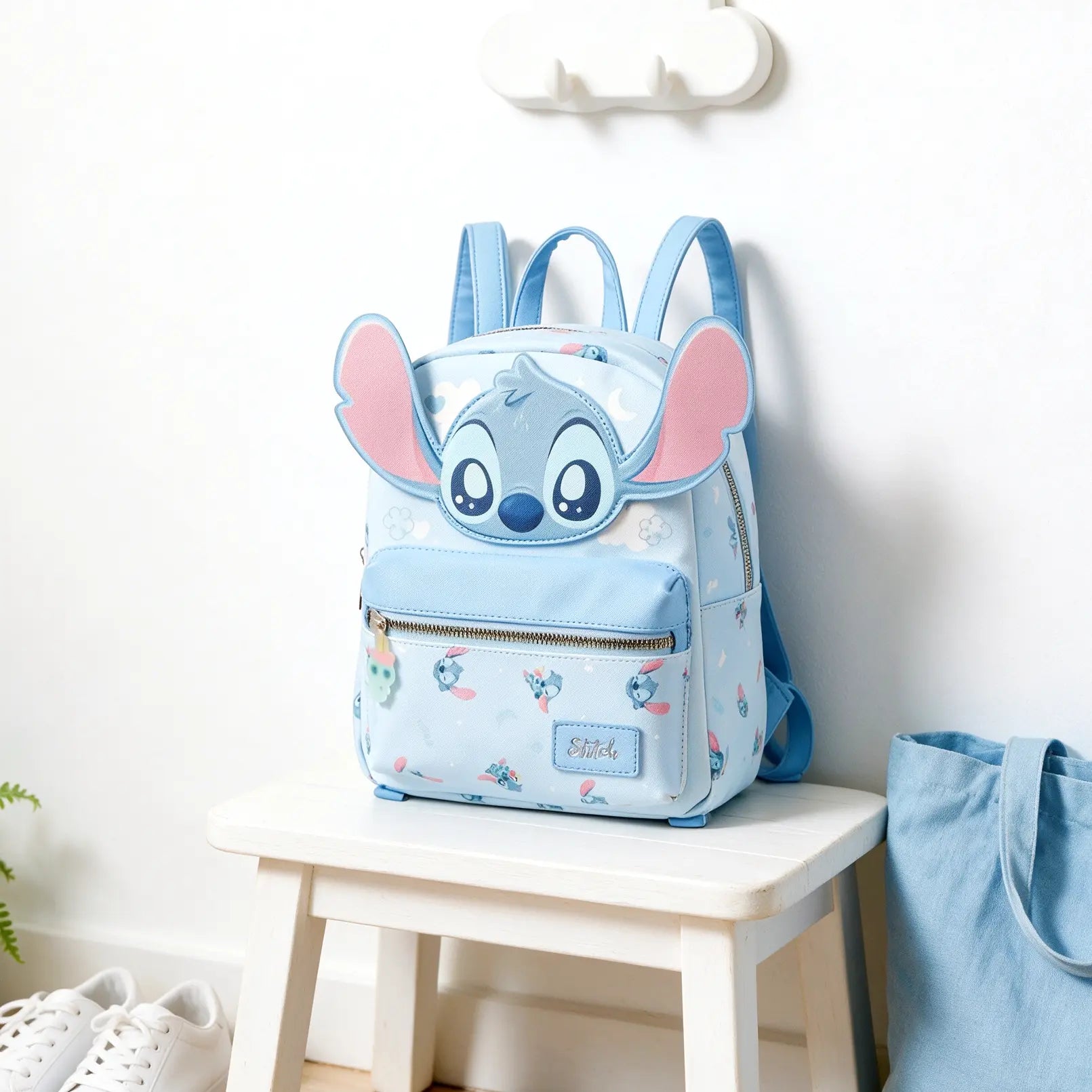 [Back to School]Miniso X Disney Stitch 3D Backpack | Lightweight School Backpack Bookbag for Kids, Travel & Everyday Use，Back to School, Kindergarten Backpack, Daily Backpack, School Style Backpack