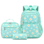 3PCS Waterproof Backpack for School,Oxford Cloth Bookbag Set with Lunch Box & Pencil Case,School Bag for Elementary Middle High School,Back to School Gift,Birthday'S Gift