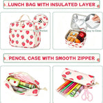 3PCS Waterproof Backpack for School,Oxford Cloth Bookbag Set with Lunch Box & Pencil Case,School Bag for Elementary Middle High School,Back to School Gift,Birthday'S Gift