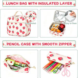 3PCS Waterproof Backpack for School,Oxford Cloth Bookbag Set with Lunch Box & Pencil Case,School Bag for Elementary Middle High School,Back to School Gift,Birthday'S Gift