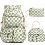 Fimibuke 3PCS Waterproof Backpack for School,Oxford Cloth Bookbag Set with Lunch Box & Pencil Case,School Bag for Elementary Middle High School,Back to School Gift,Birthday'S Gift,Back to School Shopping,Travel Essentials