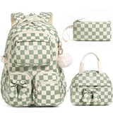 Fimibuke 3PCS Waterproof Backpack for School,Oxford Cloth Bookbag Set with Lunch Box & Pencil Case,School Bag for Elementary Middle High School,Back to School Gift,Birthday'S Gift,Back to School Shopping,Travel Essentials
