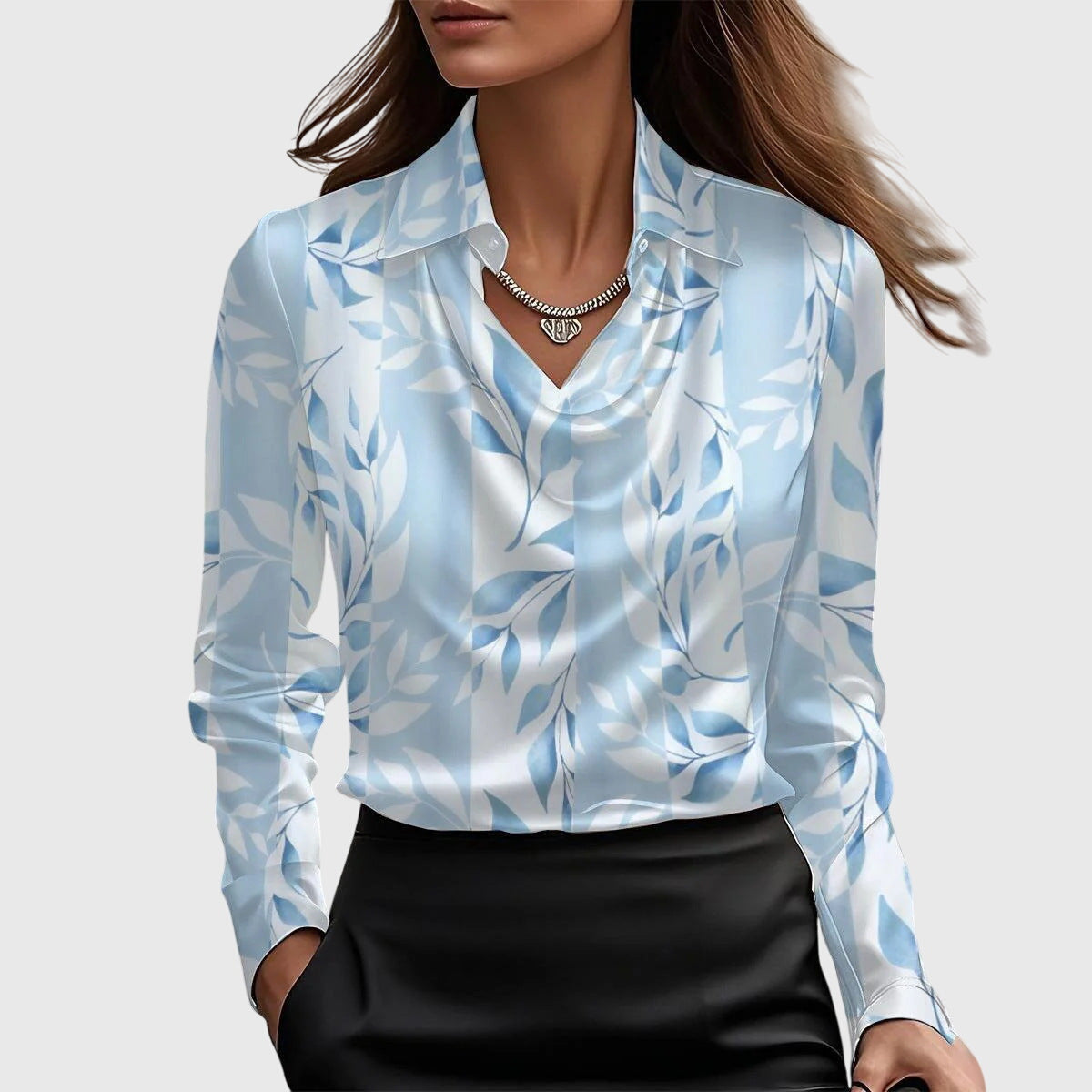 Brooklyn – Elegantna Bluza od Sjajnog Satena