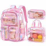 Fimibuke 3PCS Waterproof Backpack for School,Oxford Cloth Bookbag Set with Lunch Box & Pencil Case,School Bag for Elementary Middle High School,Back to School Gift,Birthday'S Gift,Back to School Shopping,Travel Essentials