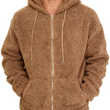 Pearson OBM Men's Plush Winter Thickened Casual Outerwear Fashion High-Quality Zipper Hoodie