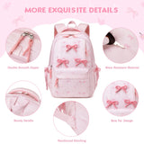 SIMILOVE 3PCS Backpack for School- Corduroy Girls Backpack with Lunch Bag & Pencil Case, School Bag for Elementary Middle High School,Back to School Gift,Birthday'S Gift, Backpacks for School, Bookbag
