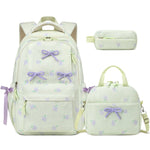 SIMILOVE 3PCS Backpack for School- Corduroy Girls Backpack with Lunch Bag & Pencil Case, School Bag for Elementary Middle High School,Back to School Gift,Birthday'S Gift, Backpacks for School, Bookbag