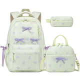 SIMILOVE 3PCS Backpack for School- Corduroy Girls Backpack with Lunch Bag & Pencil Case, School Bag for Elementary Middle High School,Back to School Gift,Birthday'S Gift, Backpacks for School, Bookbag