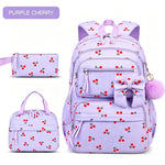 3PCS Waterproof Backpack for School,Oxford Cloth Bookbag Set with Lunch Box & Pencil Case,School Bag for Elementary Middle High School,Back to School Gift,Birthday'S Gift