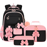 3PCS Waterproof Backpack for School,Oxford Cloth Bookbag Set with Lunch Box & Pencil Case,School Bag for Elementary Middle High School,Back to School Gift,Birthday'S Gift