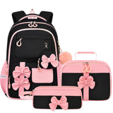 3PCS Waterproof Backpack for School,Oxford Cloth Bookbag Set with Lunch Box & Pencil Case,School Bag for Elementary Middle High School,Back to School Gift,Birthday'S Gift