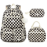 Fimibuke 3PCS Waterproof Backpack for School,Oxford Cloth Bookbag Set with Lunch Box & Pencil Case,School Bag for Elementary Middle High School,Back to School Gift,Birthday'S Gift,Back to School Shopping,Travel Essentials