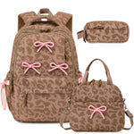 SIMILOVE 3PCS Backpack for School- Corduroy Girls Backpack with Lunch Bag & Pencil Case, School Bag for Elementary Middle High School,Back to School Gift,Birthday'S Gift, Backpacks for School, Bookbag
