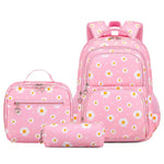 3PCS Waterproof Backpack for School,Oxford Cloth Bookbag Set with Lunch Box & Pencil Case,School Bag for Elementary Middle High School,Back to School Gift,Birthday'S Gift