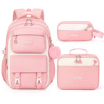 Fimibuke 3PCS Waterproof Backpack for School,Oxford Cloth Bookbag Set with Lunch Box & Pencil Case,School Bag for Elementary Middle High School,Back to School Gift,Birthday'S Gift,Back to School Shopping,Travel Essentials