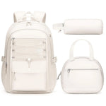 Fimibuke Waterproof Backpack Set – Includes School Bag, Lunch Box & Pencil Case, Lightweight, School Backpack Book Bag for Back-To-School Students,Back to School,Back to School Shopping,Travel Essentials