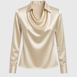 Brooklyn – Elegantna Bluza od Sjajnog Satena