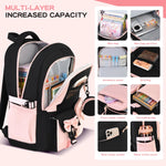 3PCS Waterproof Backpack for School,Oxford Cloth Bookbag Set with Lunch Box & Pencil Case,School Bag for Elementary Middle High School,Back to School Gift,Birthday'S Gift