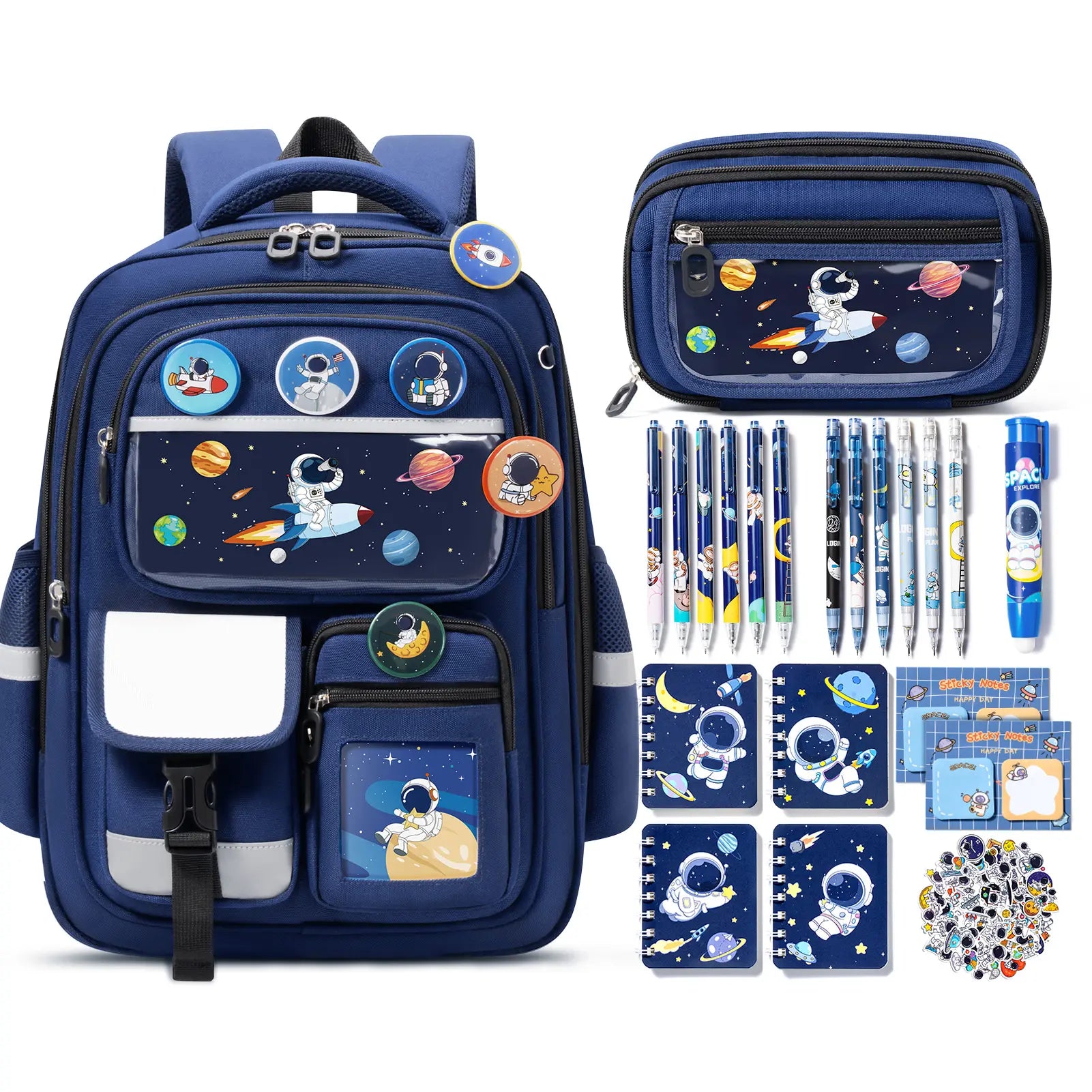 Fimibuke Waterproof Backpack Set – Includes School Bag, Lunch Box & Pencil Case, Lightweight, School Backpack Book Bag for Back-To-School Students,Back to School,Back to School Shopping,Travel Essentials