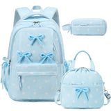SIMILOVE 3PCS Backpack for School- Corduroy Girls Backpack with Lunch Bag & Pencil Case, School Bag for Elementary Middle High School,Back to School Gift,Birthday'S Gift, Backpacks for School, Bookbag