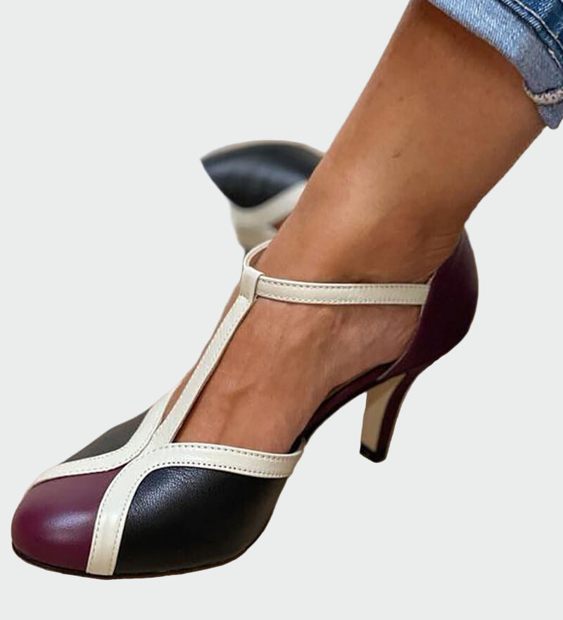 Anna Elegantni Retro Sandali Srednja Petka T-Pasom