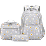 3PCS Waterproof Backpack for School,Oxford Cloth Bookbag Set with Lunch Box & Pencil Case,School Bag for Elementary Middle High School,Back to School Gift,Birthday'S Gift