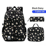 3PCS Waterproof Backpack for School,Oxford Cloth Bookbag Set with Lunch Box & Pencil Case,School Bag for Elementary Middle High School,Back to School Gift,Birthday'S Gift