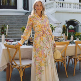 Cressida | Floral Sheer Long Sleeve Maxi Dress